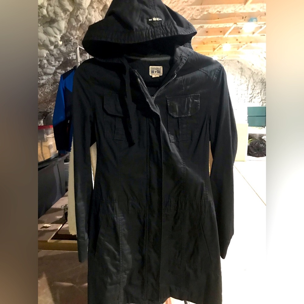 Converse one star size XS black trench coat